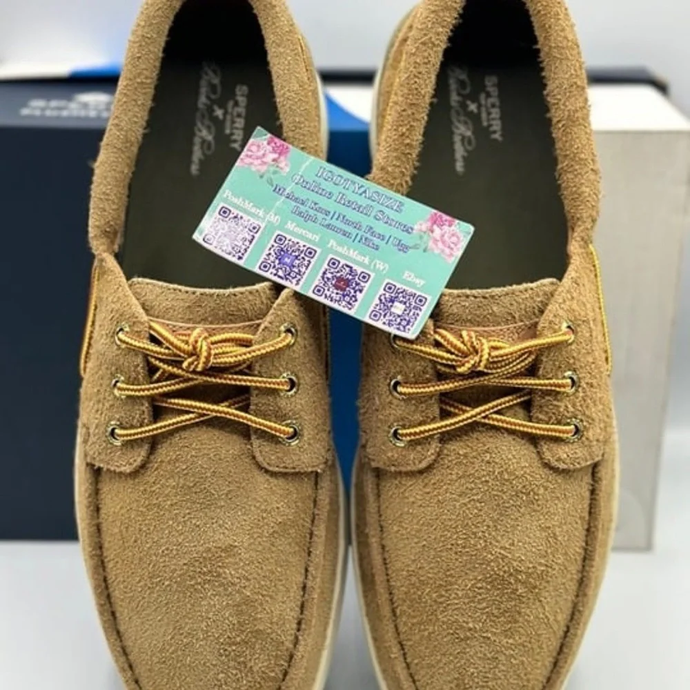 ✨Sperry x‎ Brooks Brothers A/O Cup 3-Eye - Premium Beige Suede Boat Shoes✨